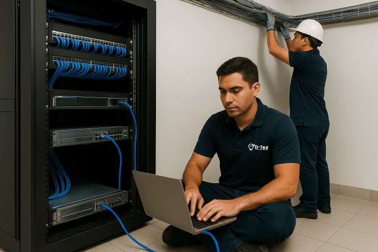 Instalación de infraestructura y redes empresariales en Guayaquil por D-TEK