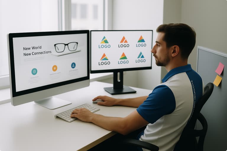 Profesional gestionando estrategias de presencia y marketing digital empresarial con análisis de métricas y posicionamiento SEO.